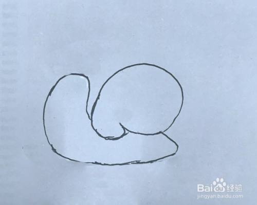 如何画蜗牛简笔画 百度经验 如何画蜗牛简笔画 百度经验