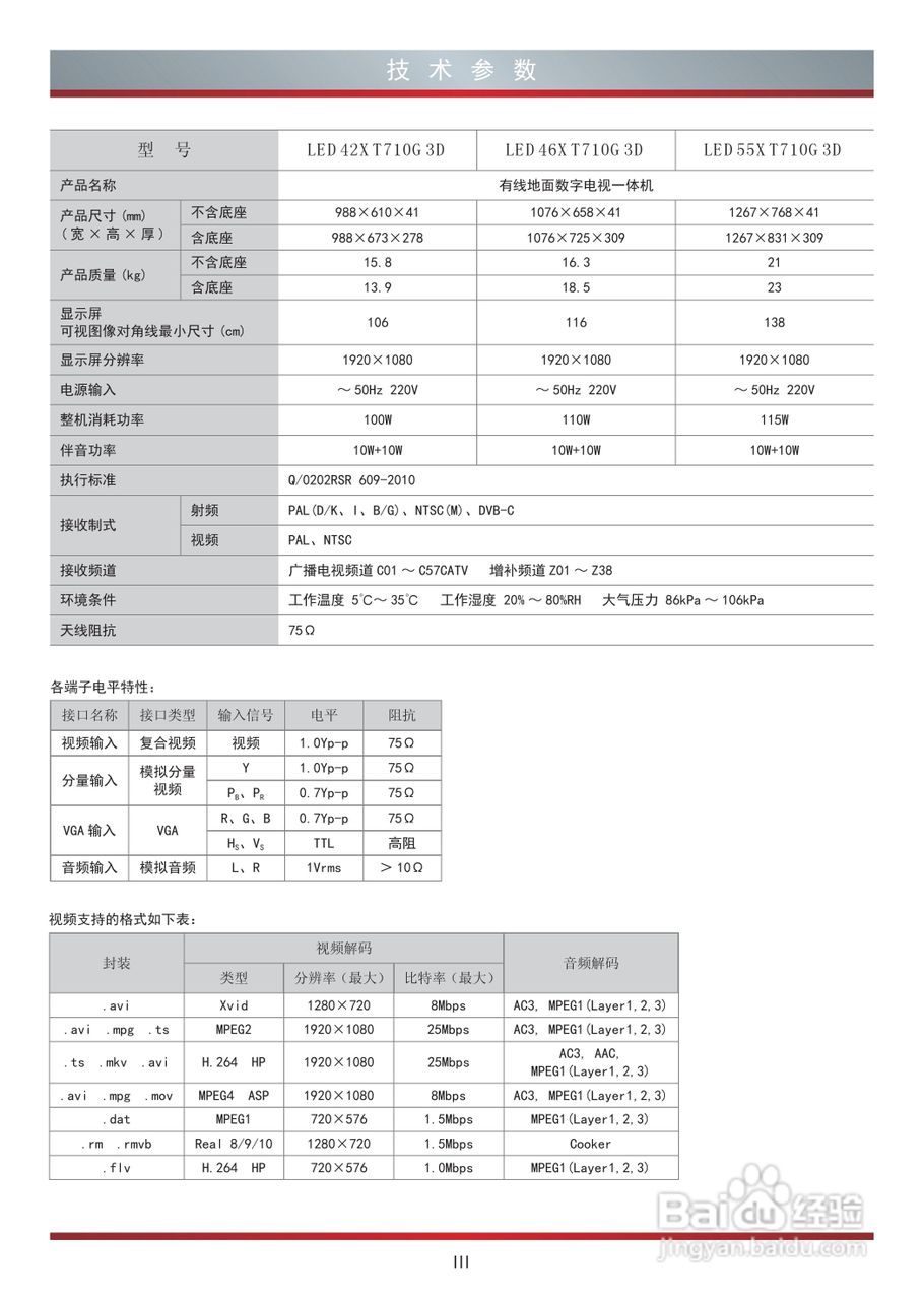 海信LED55XT710G3D液晶彩电使用说明书:[1]