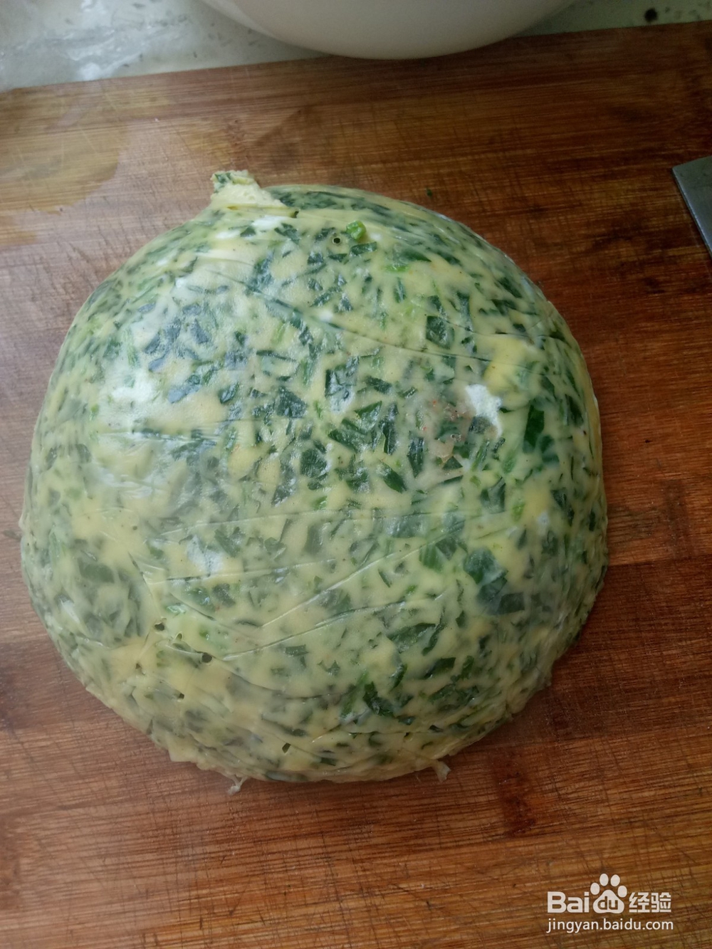 菠菜鸡蛋糕（保鲜膜版）