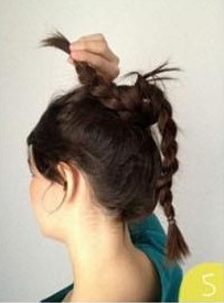 直发如何扎花苞头