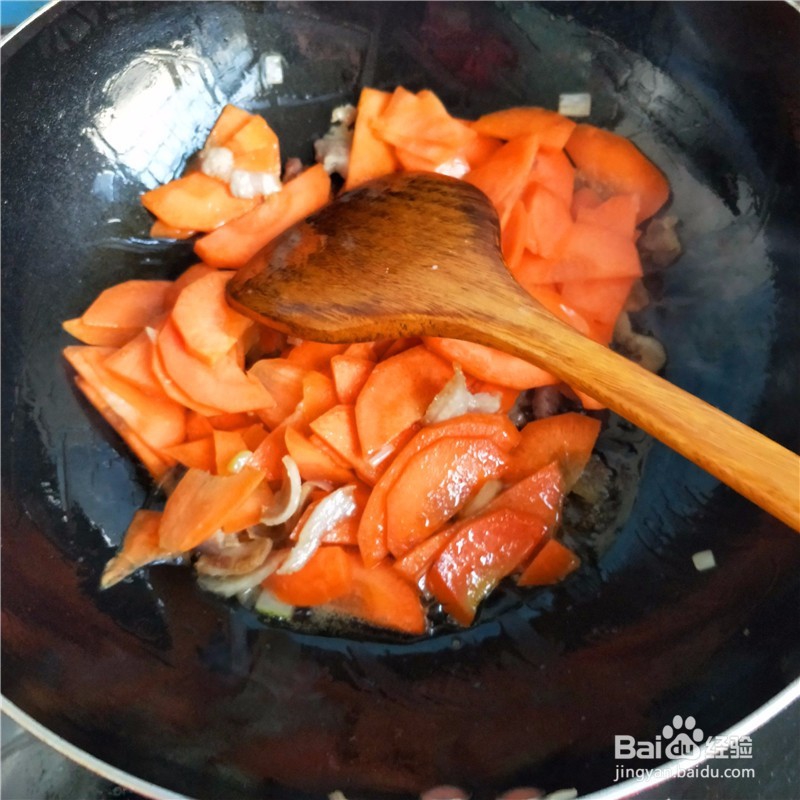 肉炒胡萝卜片