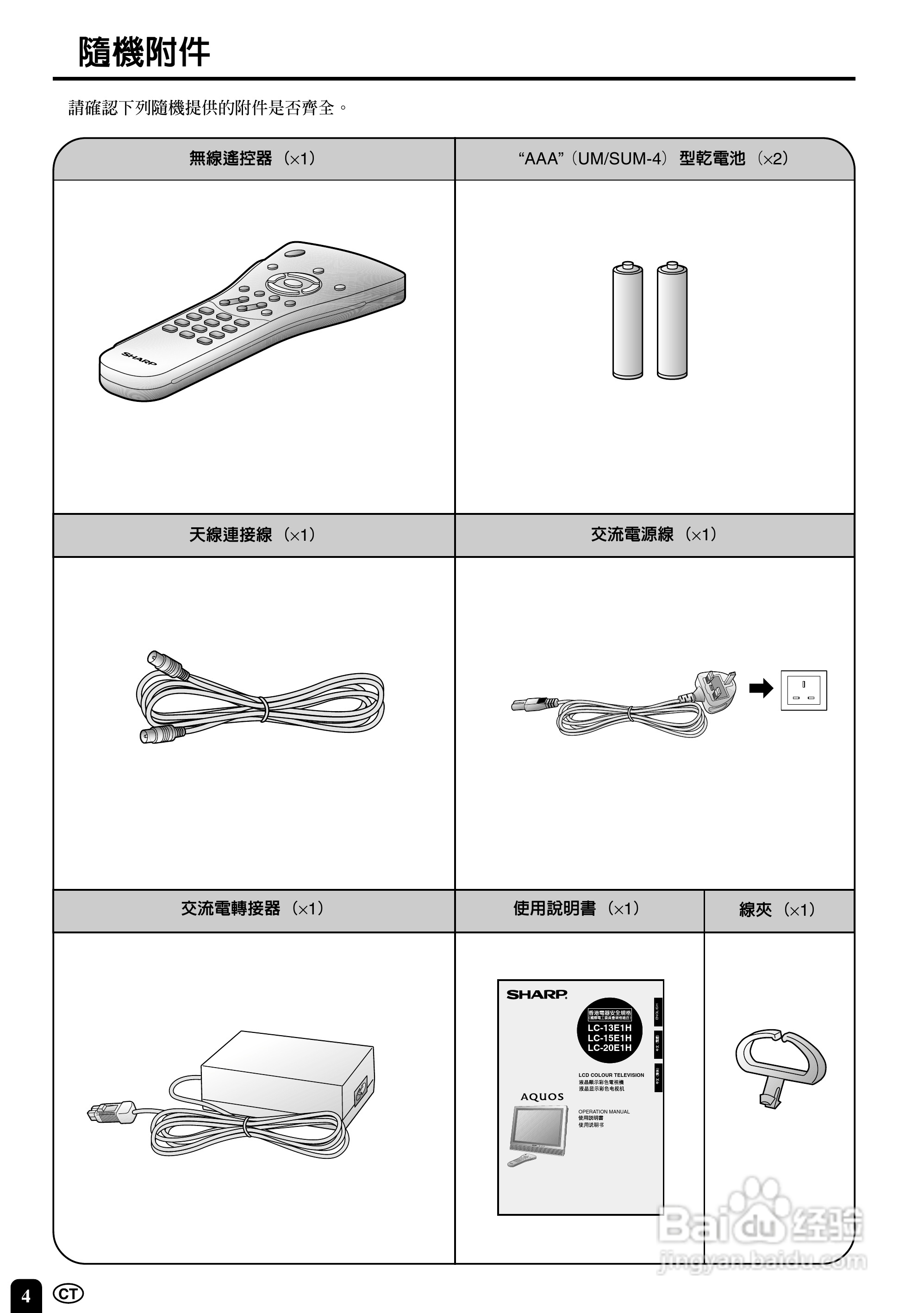 声宝LC-15E1H型液晶电视机说明书:[1]