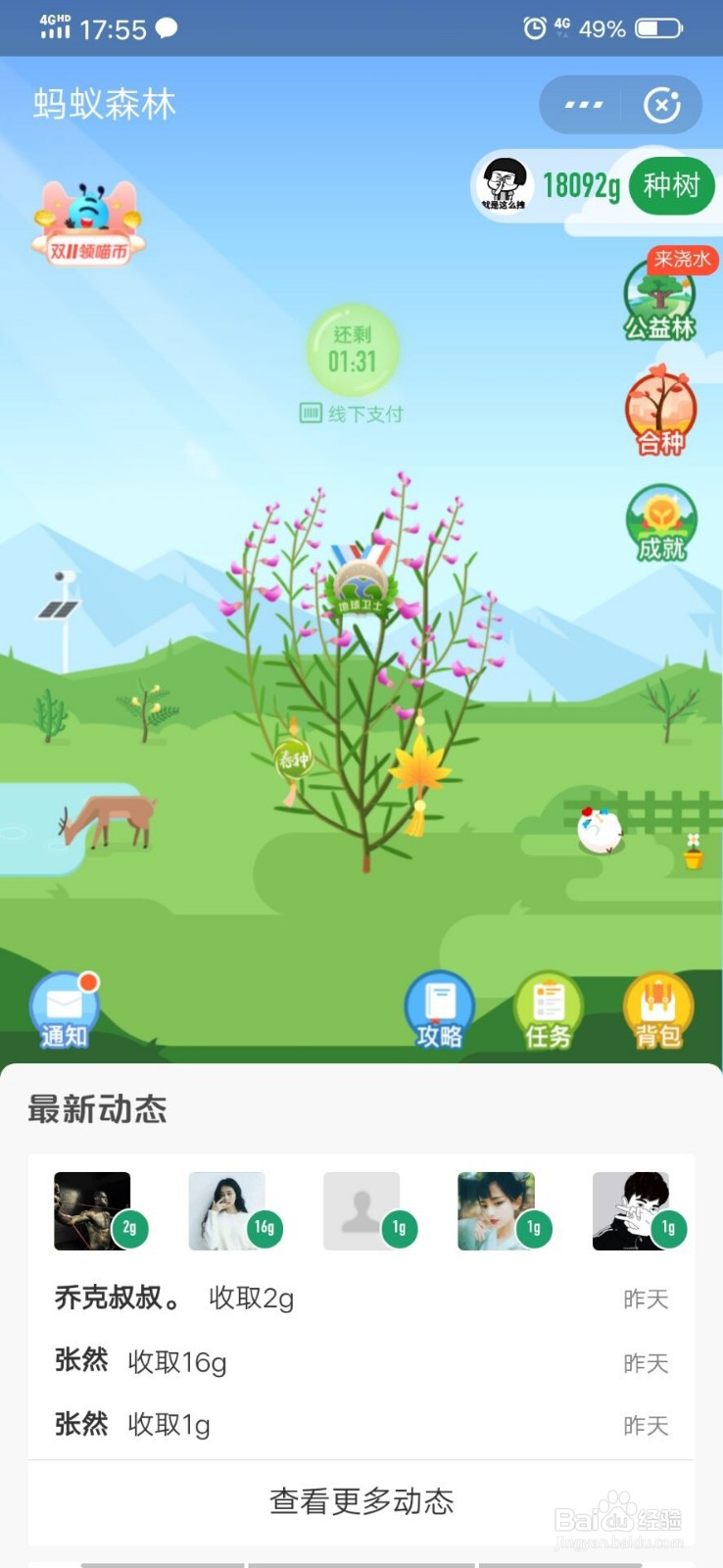 蚂蚁森林如何领取霜降节气装扮