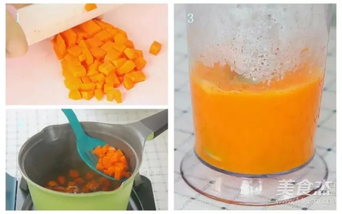 胡萝卜蛋黄糊 宝宝健康辅食，嫩豆腐
