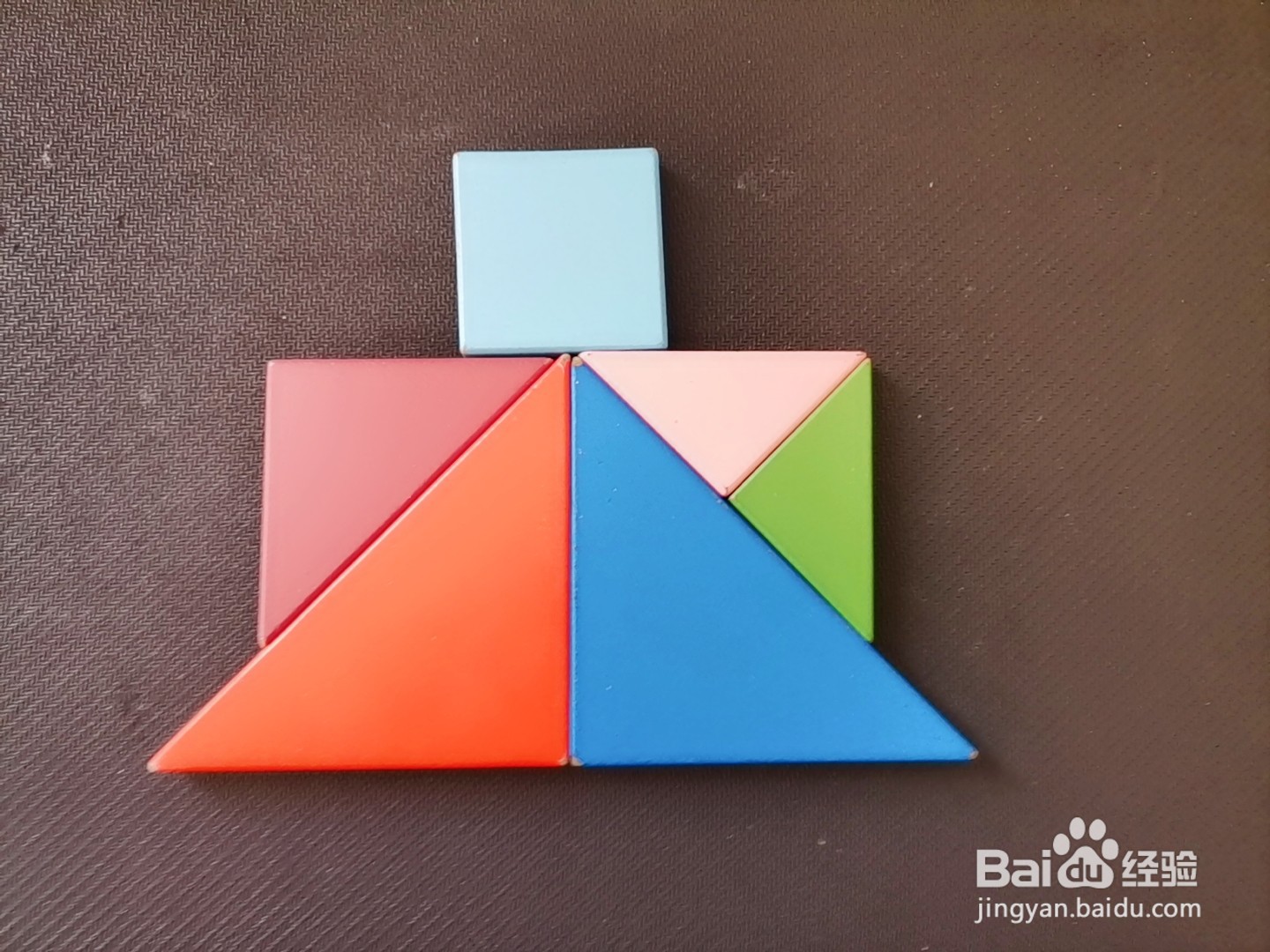 如何用七巧板拼一根蜡烛(4)