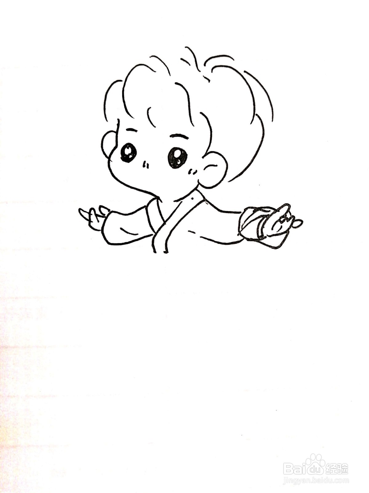 正在滑冰的羽生结玄线描画怎么画