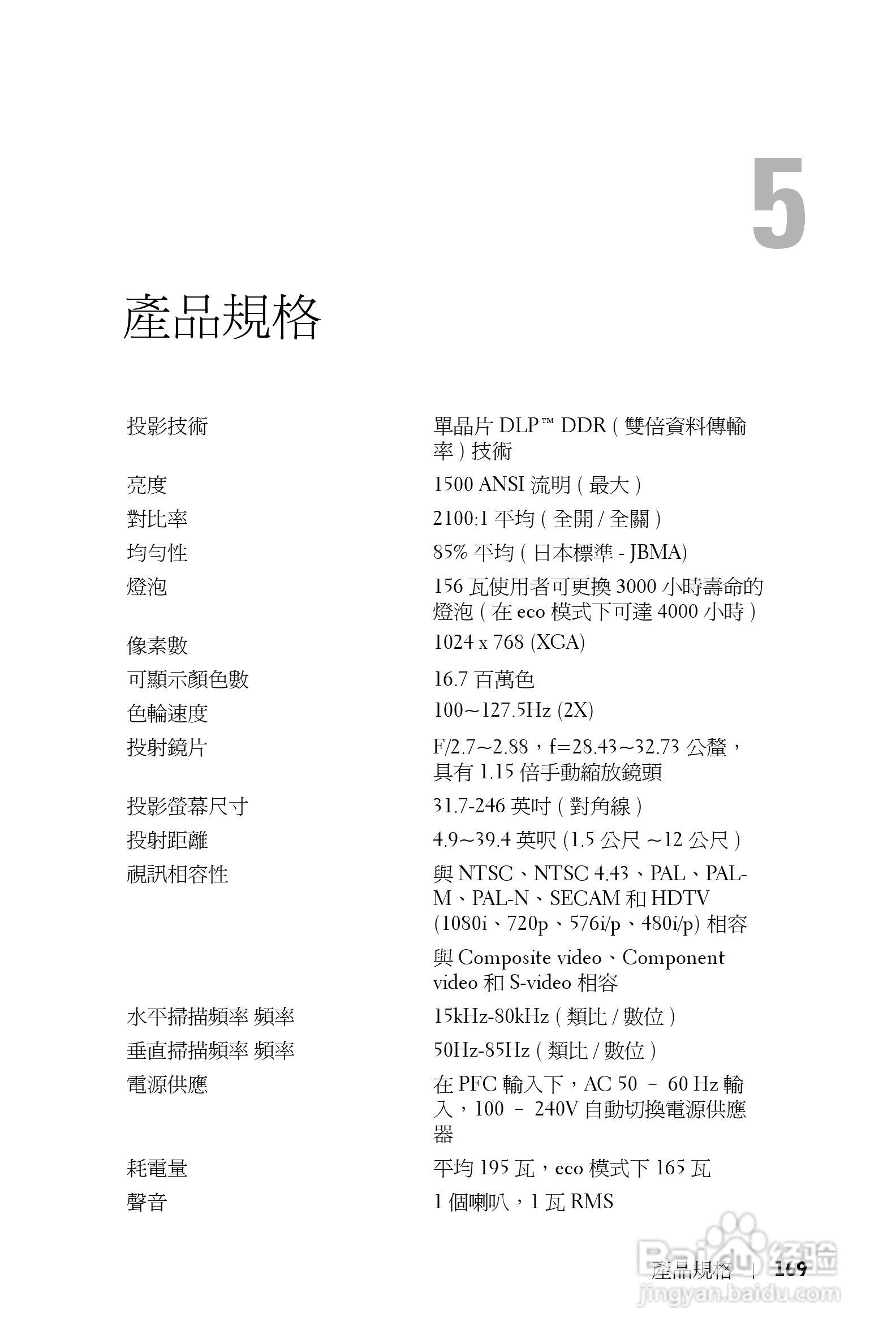 DELL Dell 3400MP Projecto投影机说明书:[17]