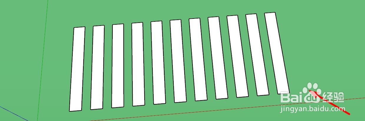 sketchup怎么快速画人行道