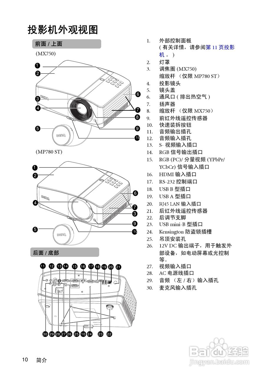 明基MX750投影机使用说明书:[1]