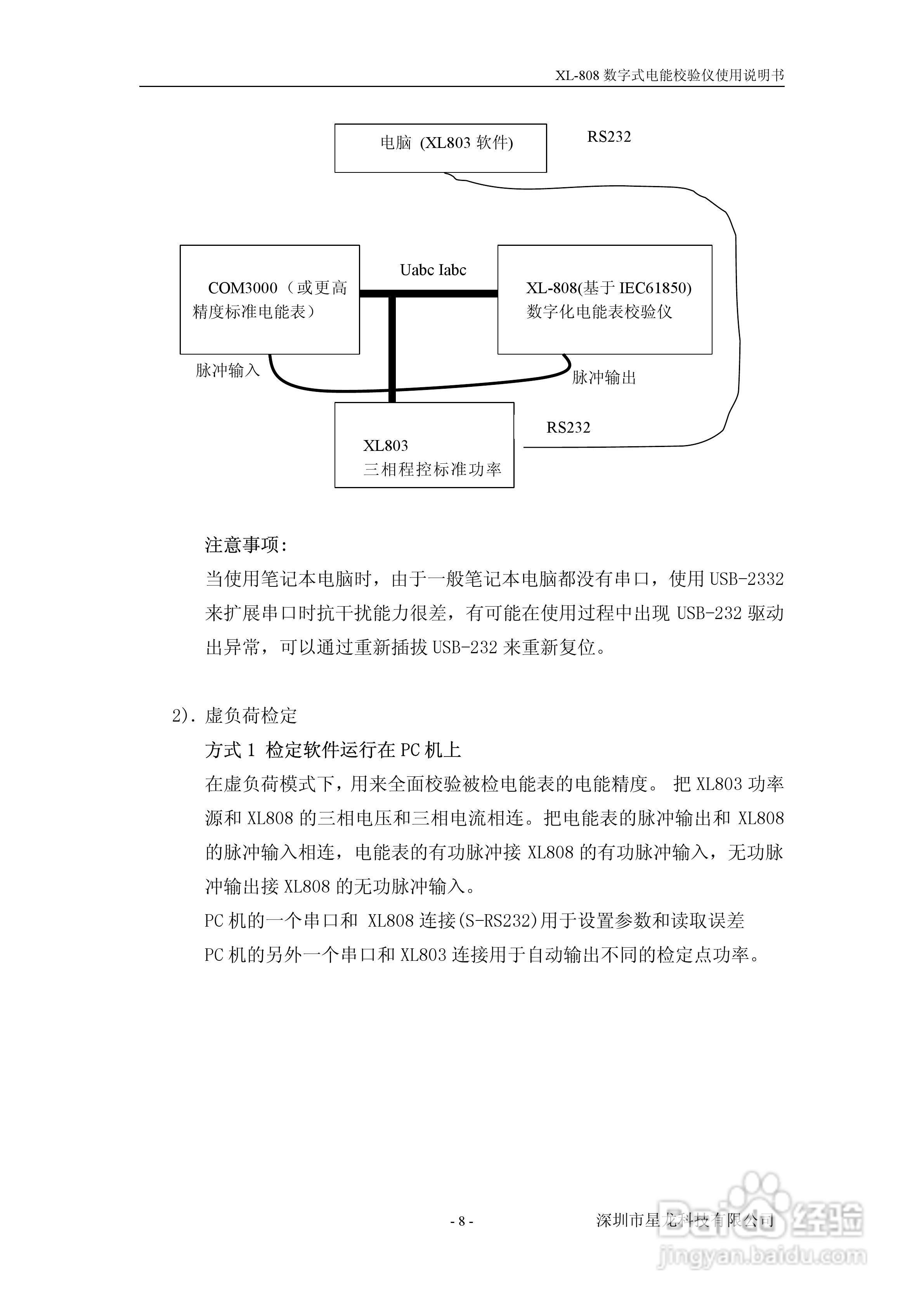 XL-808 数字化电能表校验仪用户手册:[1]