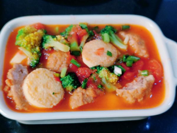 玉子豆腐肉丸酸汤