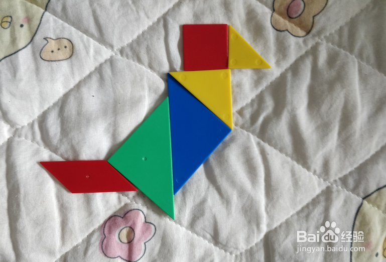 用七巧板智力拼图怎么拼绿头鸭