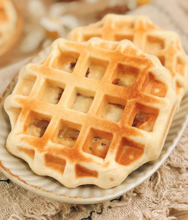 肉松芝士华夫饼