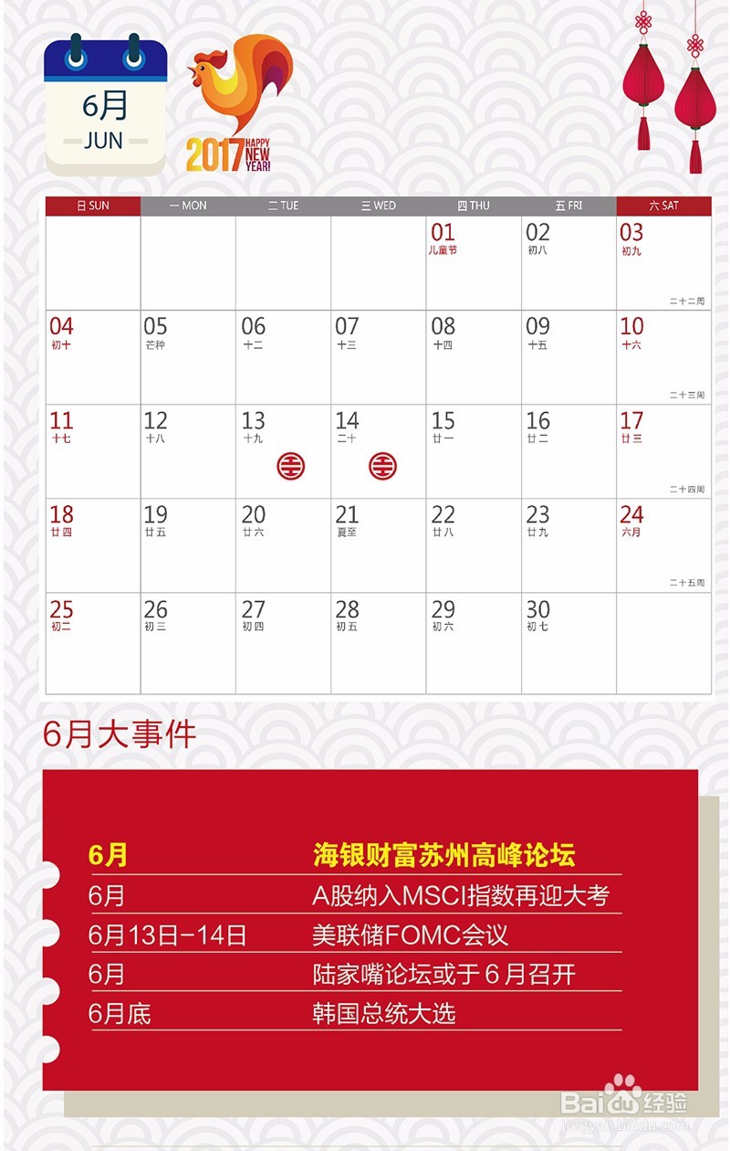 海银财富2017财经日历（全年篇总结分享）