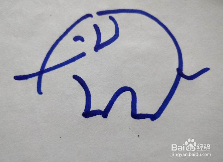 简笔画大象怎么画？