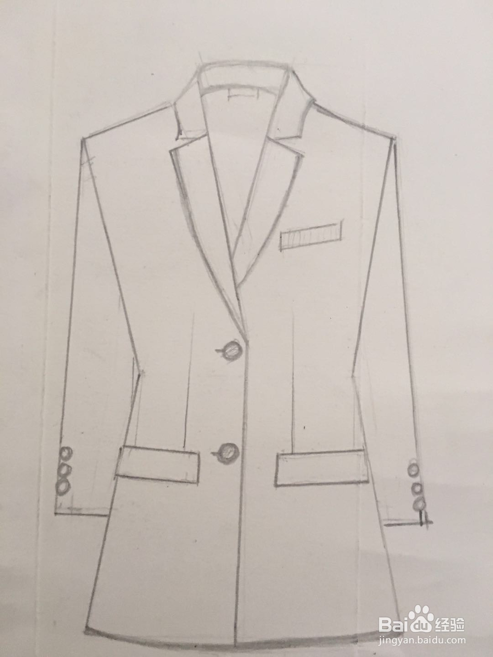 大西服的简笔画怎么画