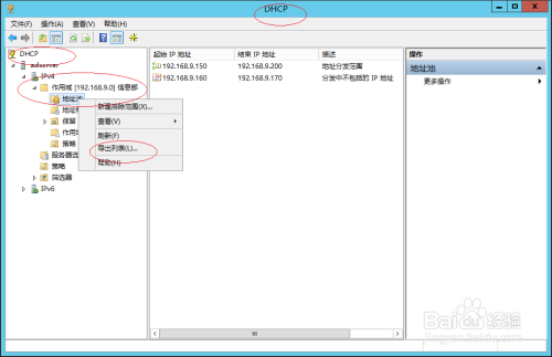 Windows Server 2012导出DHCP IPv4地址池列表