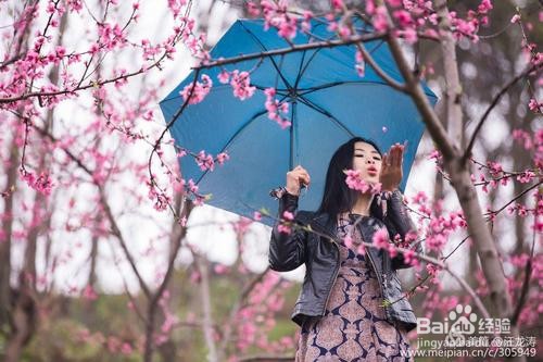 桃花树下如何拍照