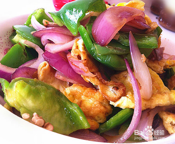 菜椒洋葱炒鸡蛋