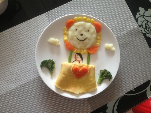 土豆泥配鸡蛋饼