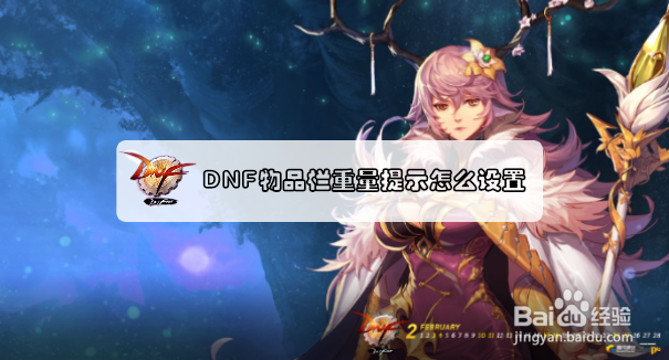 DNF物品栏重量提示怎么设置?