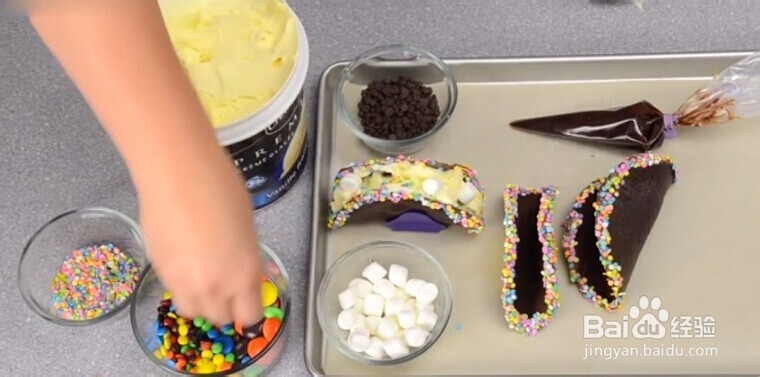 墨西哥巧克力冰淇淋卷