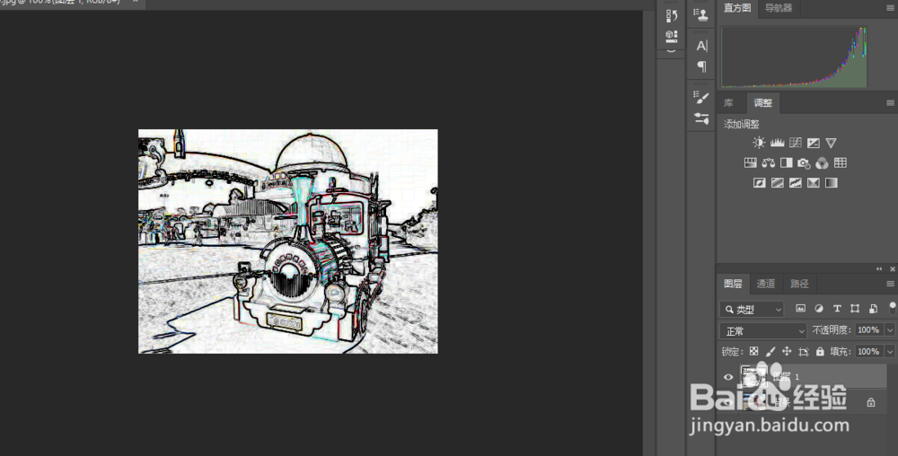 素描效果，在PS中把照片P成彩铅效果照片