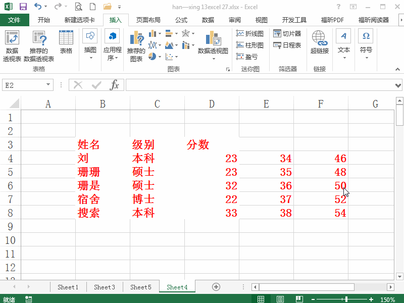 Excel2013 如何设置迷你图