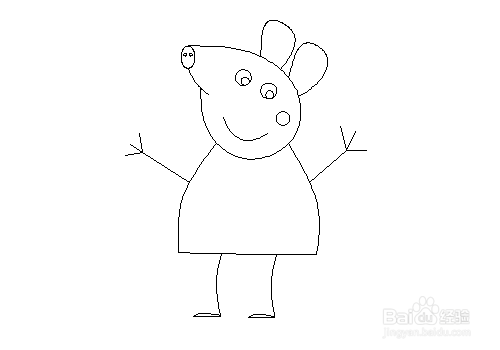 简笔画可爱的小猪佩奇怎样画