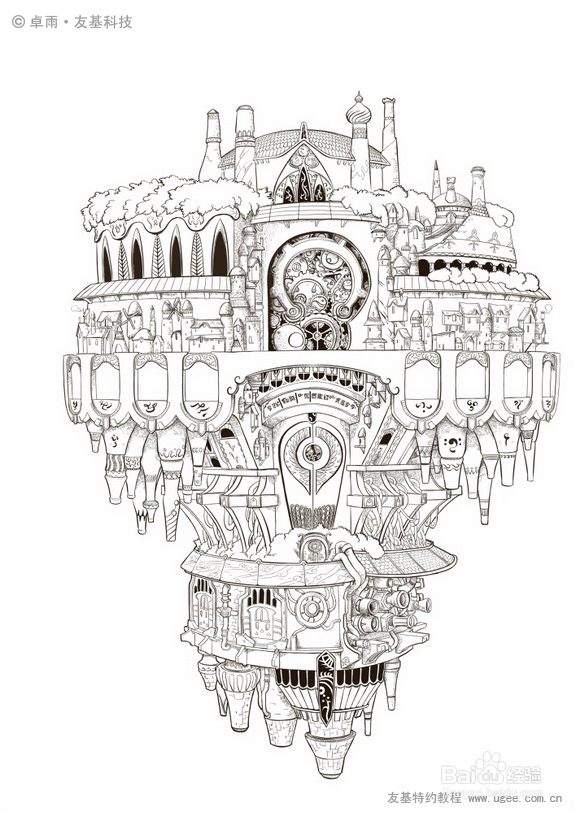 sai绘画教程:初识sai + 城堡绘画教程