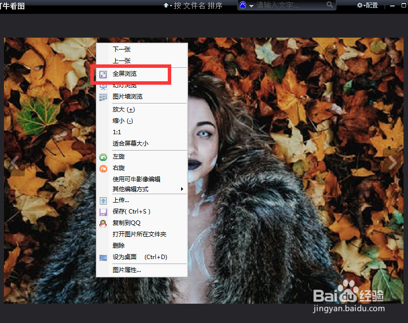 怎么使用可牛看图的全屏浏览功能