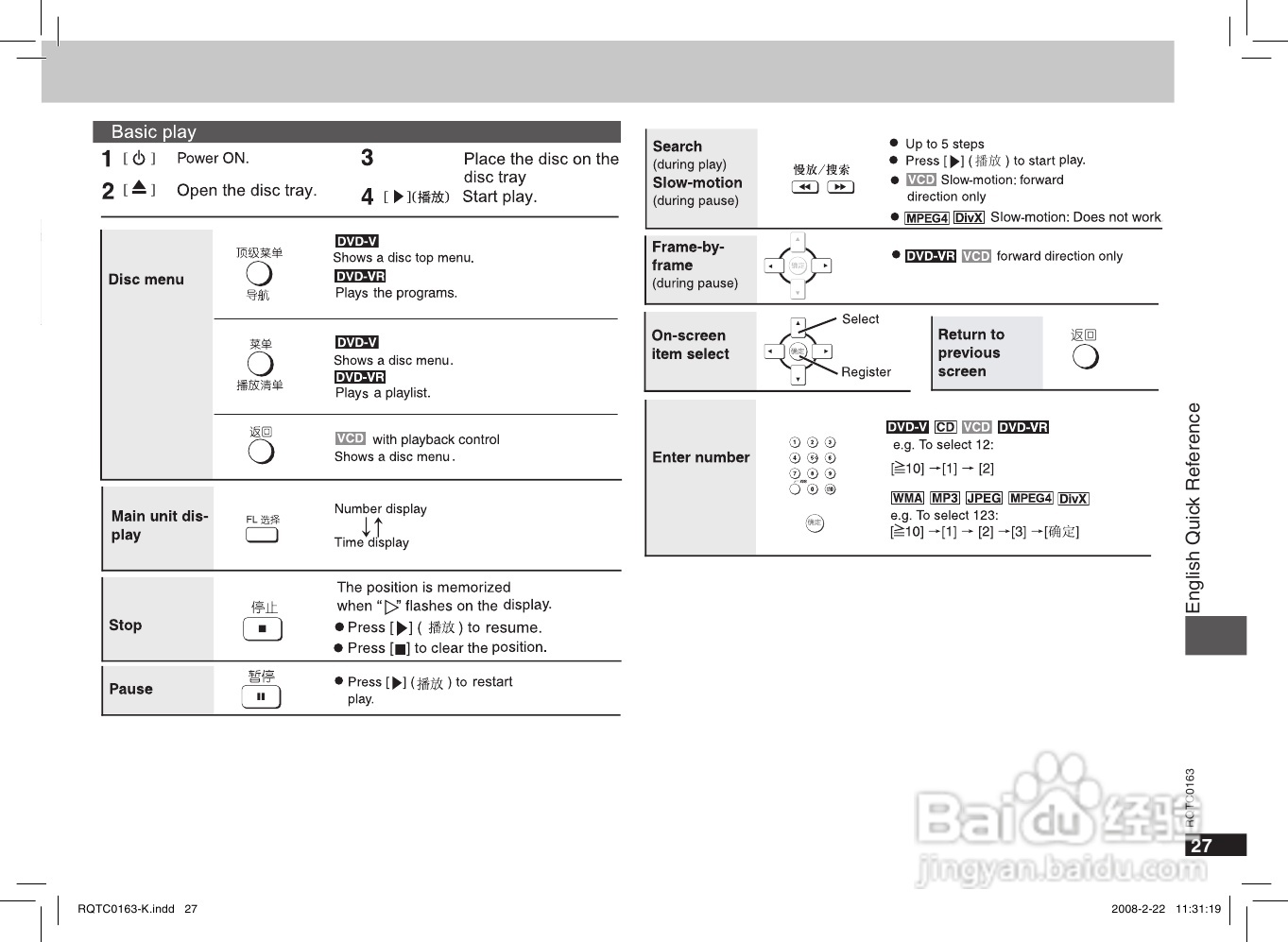 松下DVD-S858 DVD播放机使用说明书:[2]