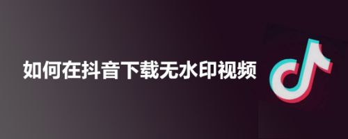 如何在抖音下载无水印视频