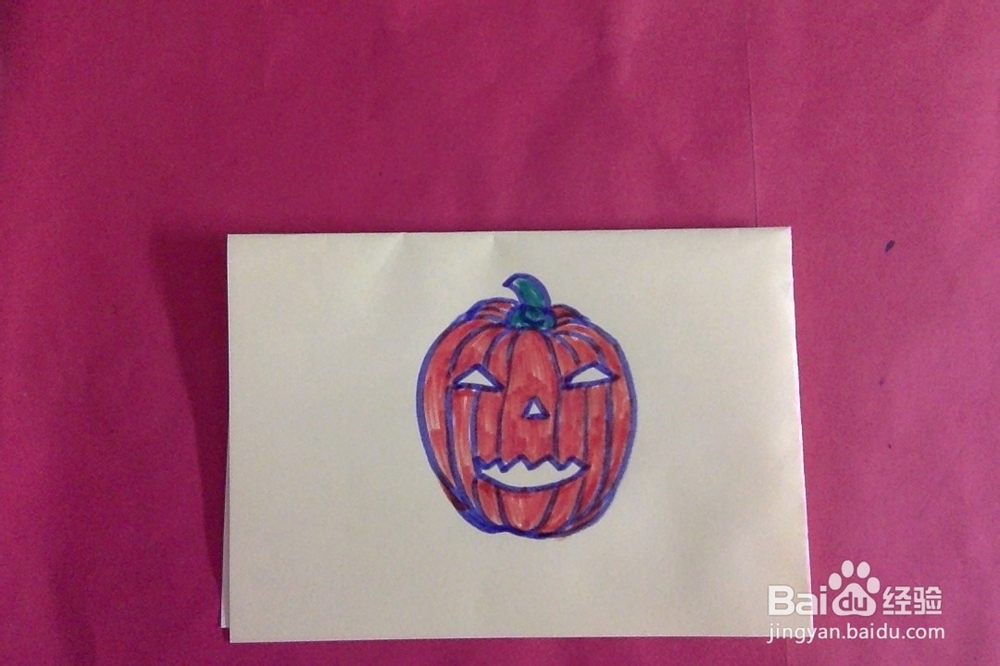 怎样画南瓜灯？万圣节灯图样