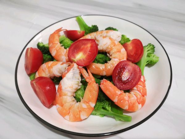 凉拌西兰花虾仁