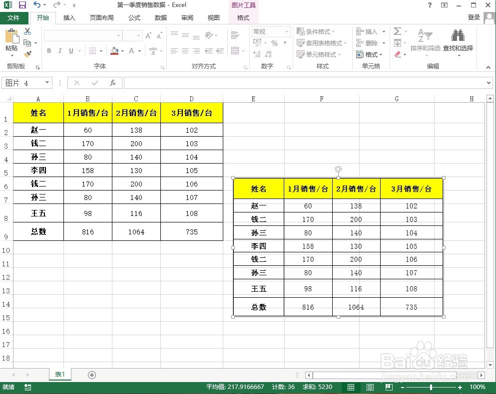 excel技巧：excel中的表格如何转成图片