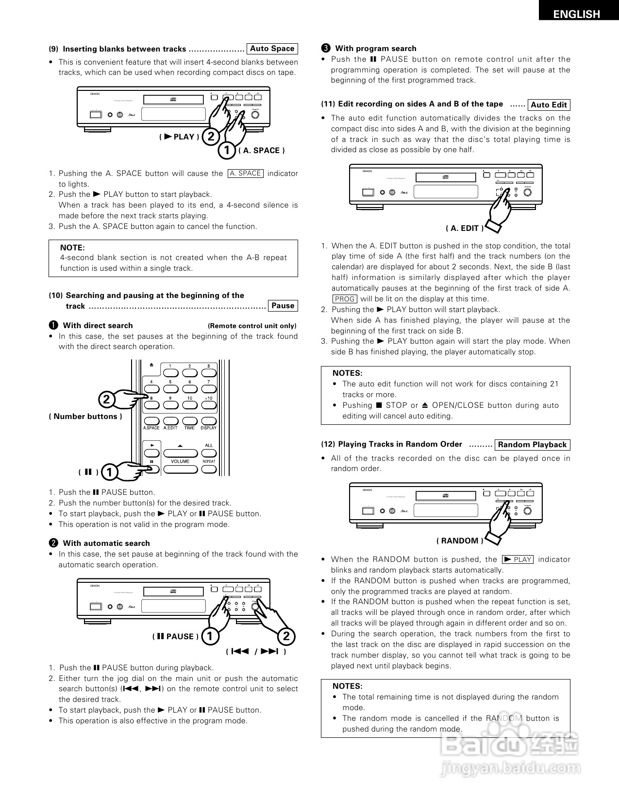天龙DCD-685、DCD-485型CD播放机使用说明书:[1]