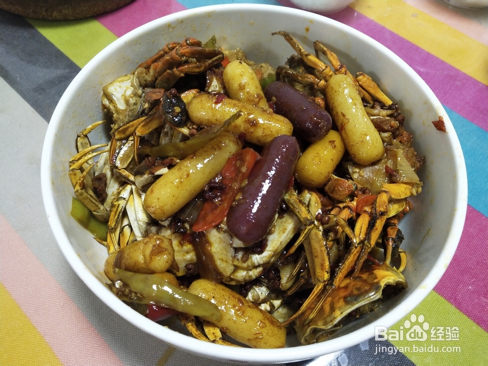 自己做好吃到爆的香辣大闸蟹海鲜美食
