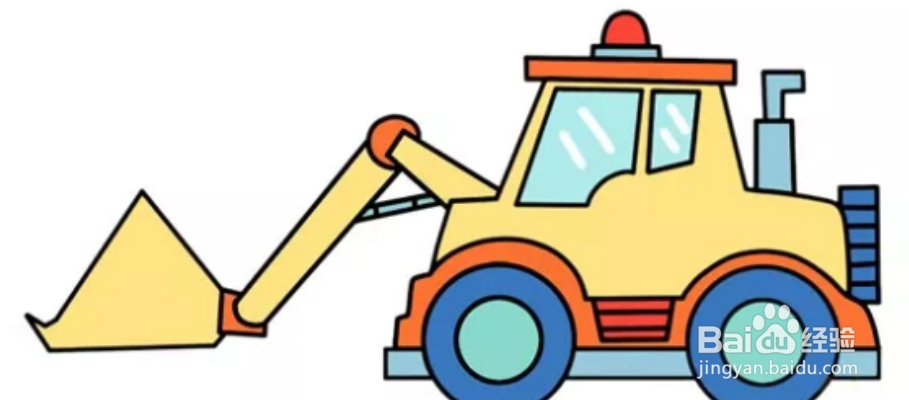 玩具铲车简笔画