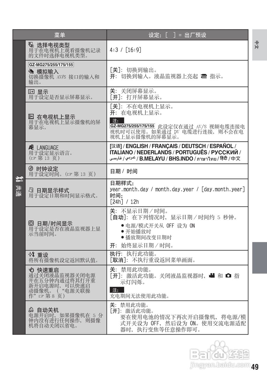 JVC GZ-MG130AC数码摄像机说明书:[5]