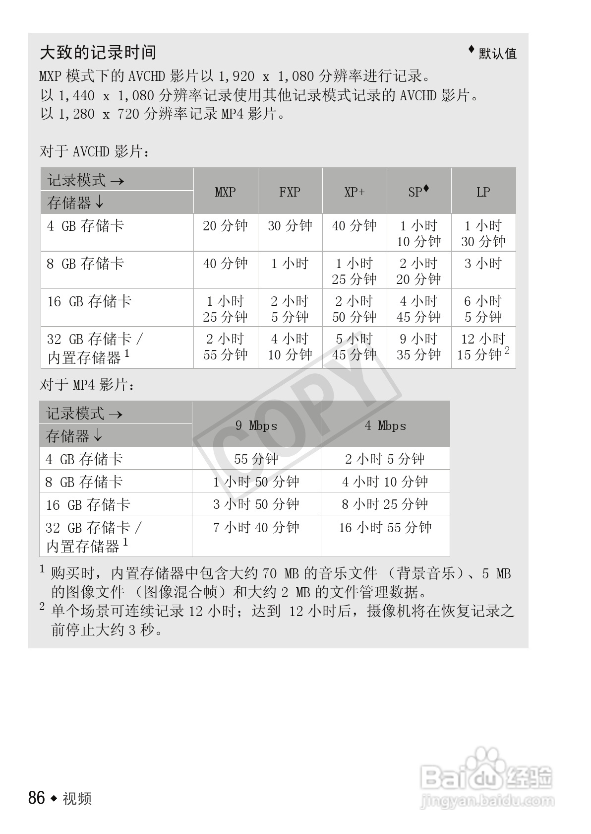 佳能LEGRIA HF M52数码摄像机使用说明书:[9]