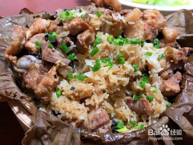 荷叶糯米排骨饭的做法