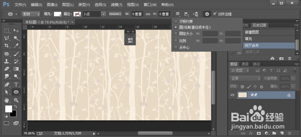 PS如何制作一个简单的月亮