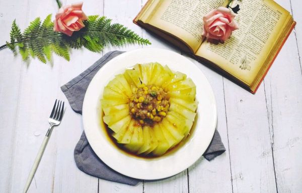 粟米肉末蒸冬瓜