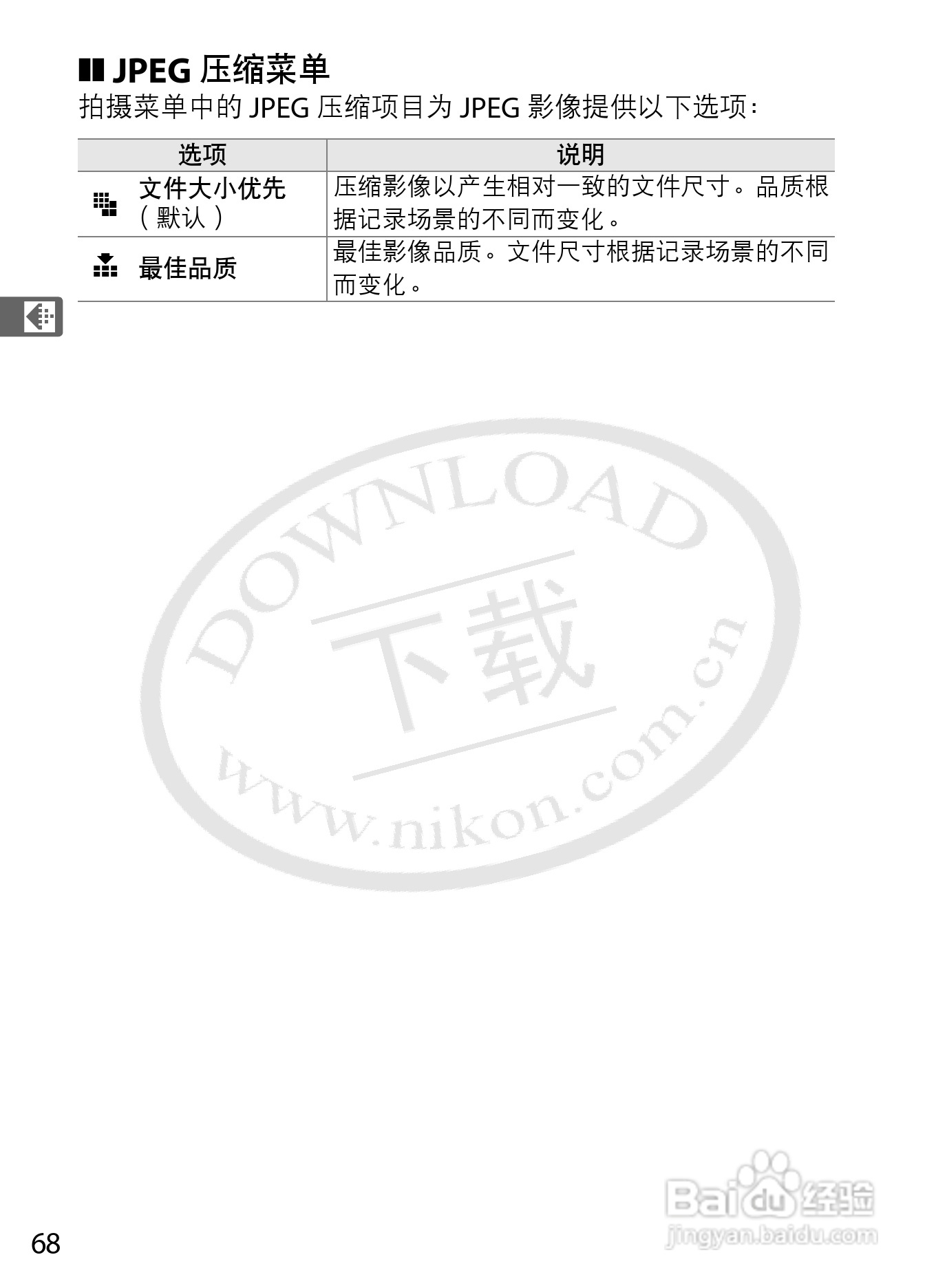 尼康D3数码相机使用说明书:[10]