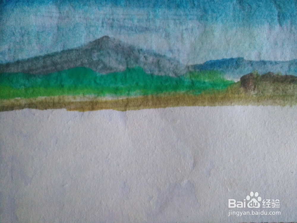 怎么画有房子的水粉风景画
