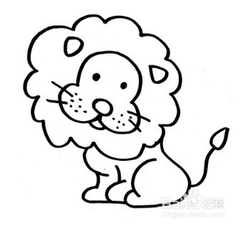 伴儿成长简笔画系列-狮子怎么画简单又可爱
