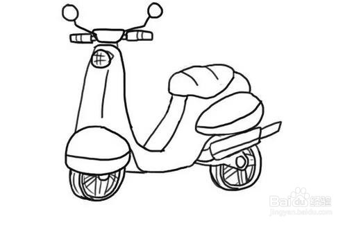如何画摩托车