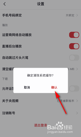 央视频缓存怎么清空