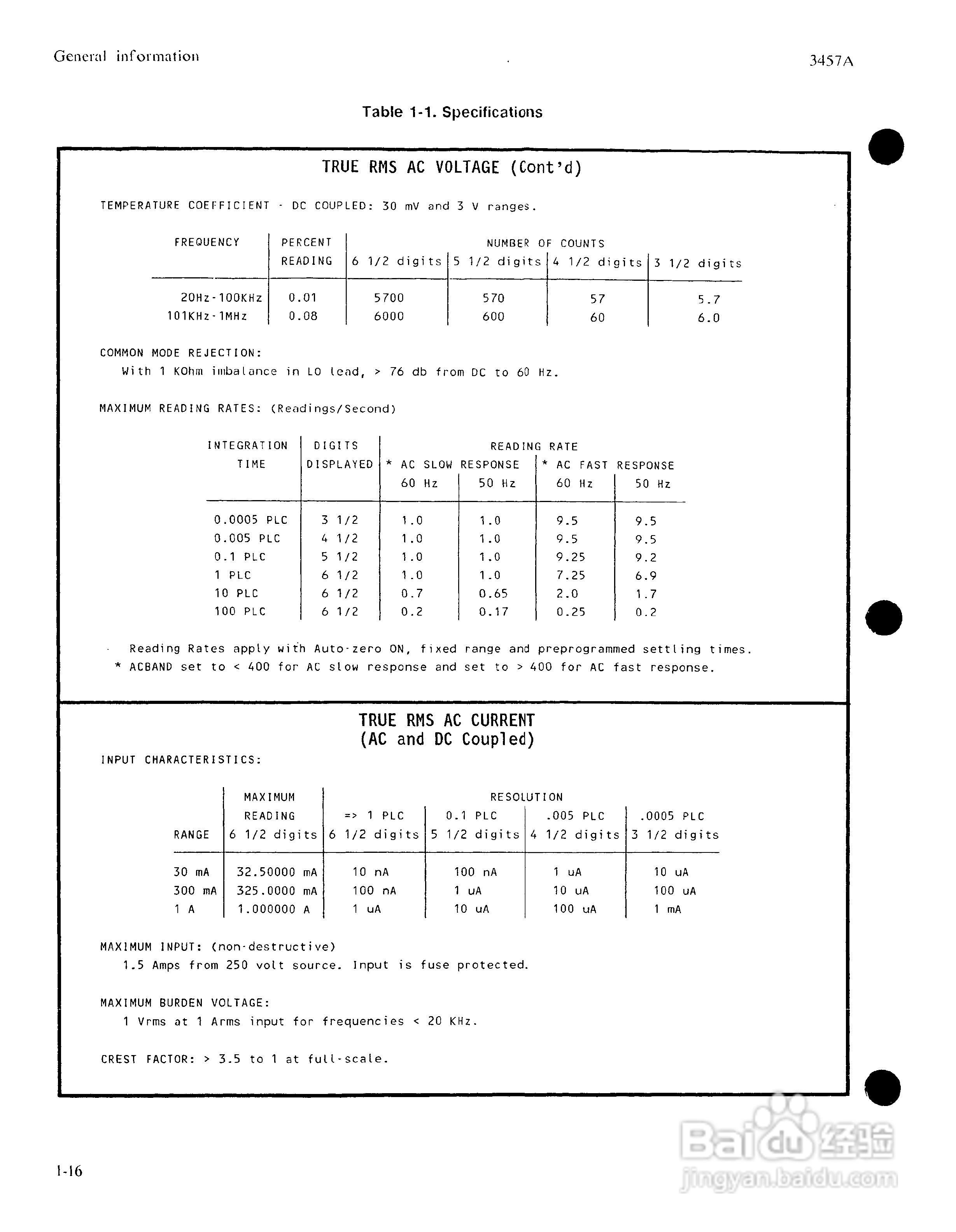 HP 3457A 万用表用户使用手册:[3]
